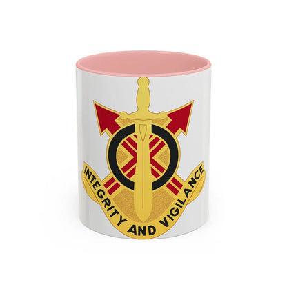 107th Artillery Group (U.S. Army) Accent Coffee Mug-11oz-Pink-Go Mug Yourself