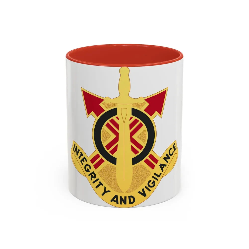 107th Artillery Group (U.S. Army) Accent Coffee Mug-11oz-Red-Go Mug Yourself