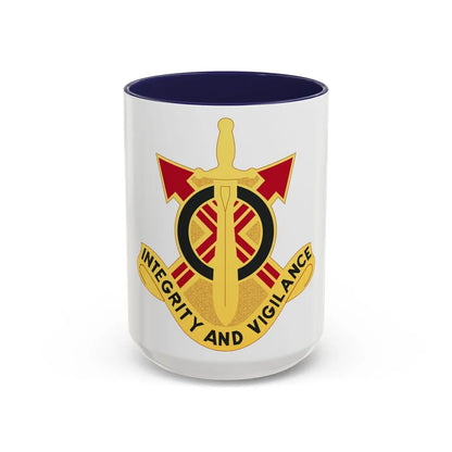 107th Artillery Group (U.S. Army) Accent Coffee Mug-15oz-Navy-Go Mug Yourself