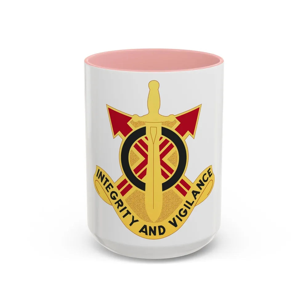 107th Artillery Group (U.S. Army) Accent Coffee Mug-15oz-Pink-Go Mug Yourself