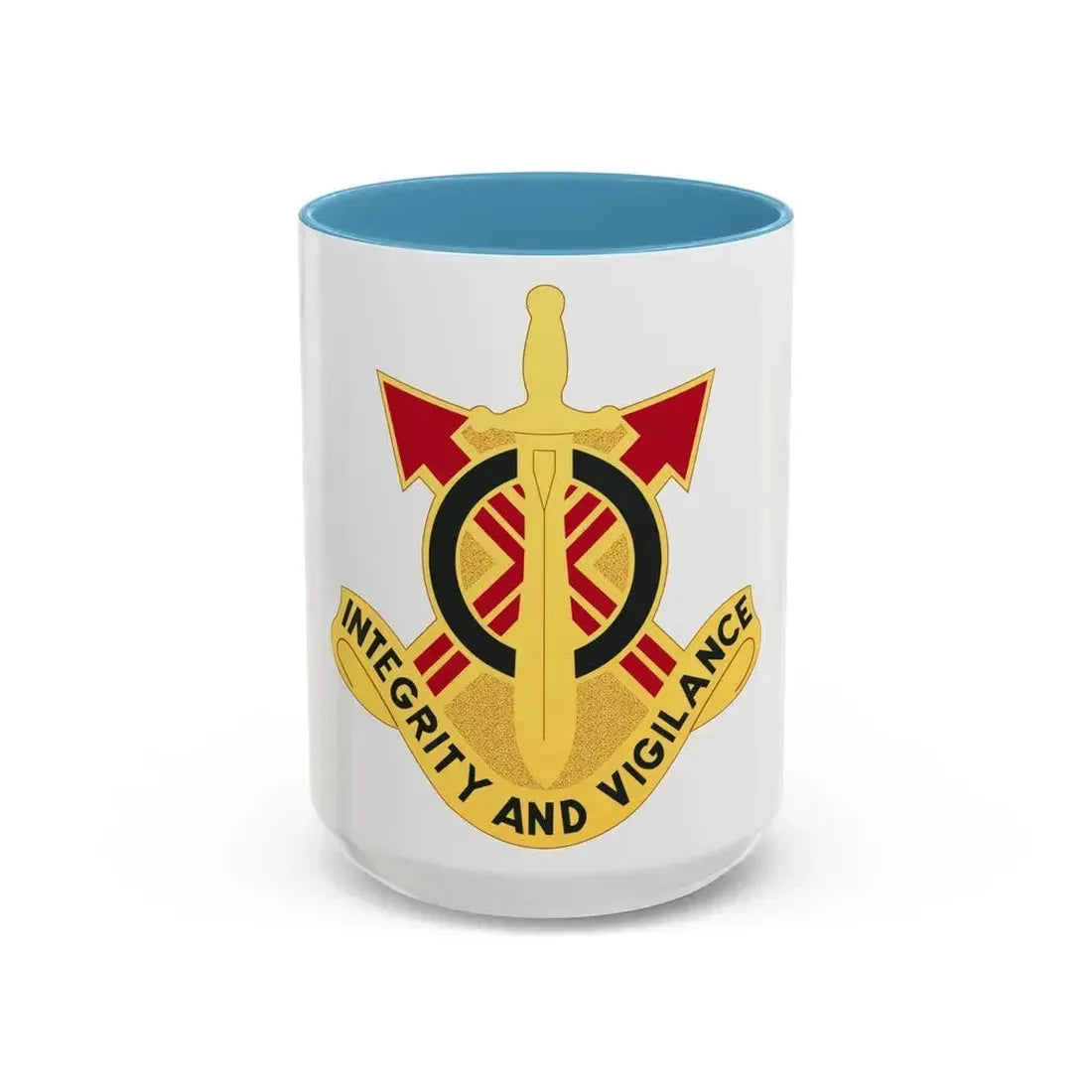 107th Artillery Group (U.S. Army) Accent Coffee Mug 15oz Light Blue - Go Mug Yourself