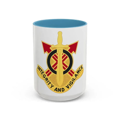 107th Artillery Group (U.S. Army) Accent Coffee Mug 15oz Light Blue - Go Mug Yourself