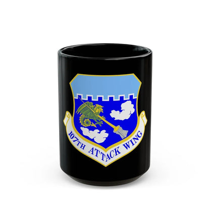 107th Attack Wing (U.S. Air Force) Black Coffee Mug-15oz-Go Mug Yourself