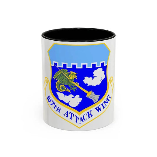 107th Attack Wing (U.S. Air Force) Accent Coffee Mug 11oz Black - Go Mug Yourself