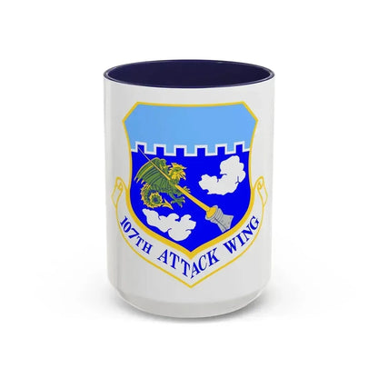107th Attack Wing (U.S. Air Force) Accent Coffee Mug 15oz Navy - Go Mug Yourself