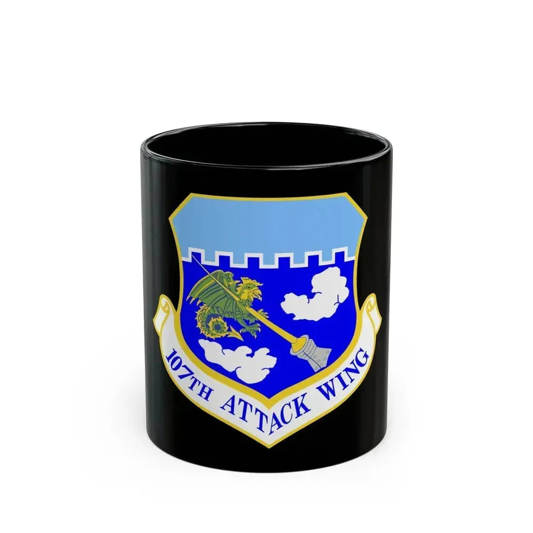 107th Attack Wing (U.S. Air Force) Black Coffee Mug 11oz - Go Mug Yourself