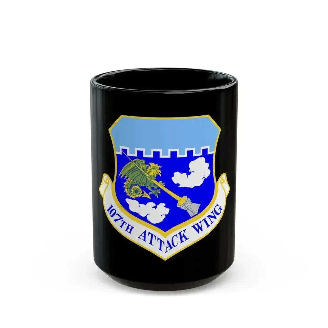 107th Attack Wing (U.S. Air Force) Black Coffee Mug 15oz - Go Mug Yourself