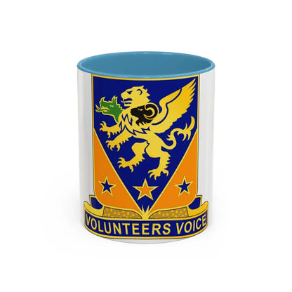 107th Aviation Regiment (U.S. Army) Accent Coffee Mug-11oz-Light Blue-Go Mug Yourself