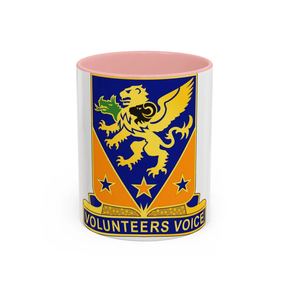 107th Aviation Regiment (U.S. Army) Accent Coffee Mug-11oz-Pink-Go Mug Yourself