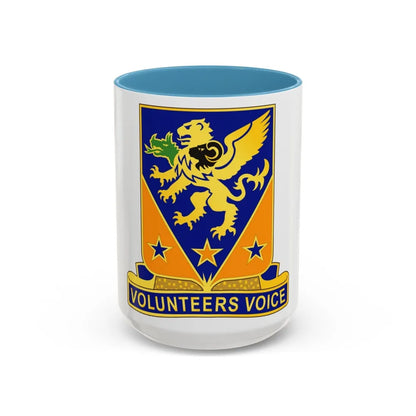 107th Aviation Regiment (U.S. Army) Accent Coffee Mug-15oz-Light Blue-Go Mug Yourself