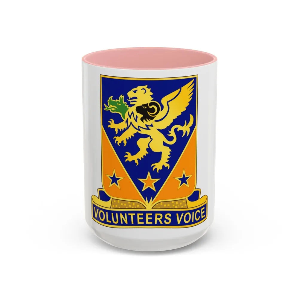 107th Aviation Regiment (U.S. Army) Accent Coffee Mug-15oz-Pink-Go Mug Yourself