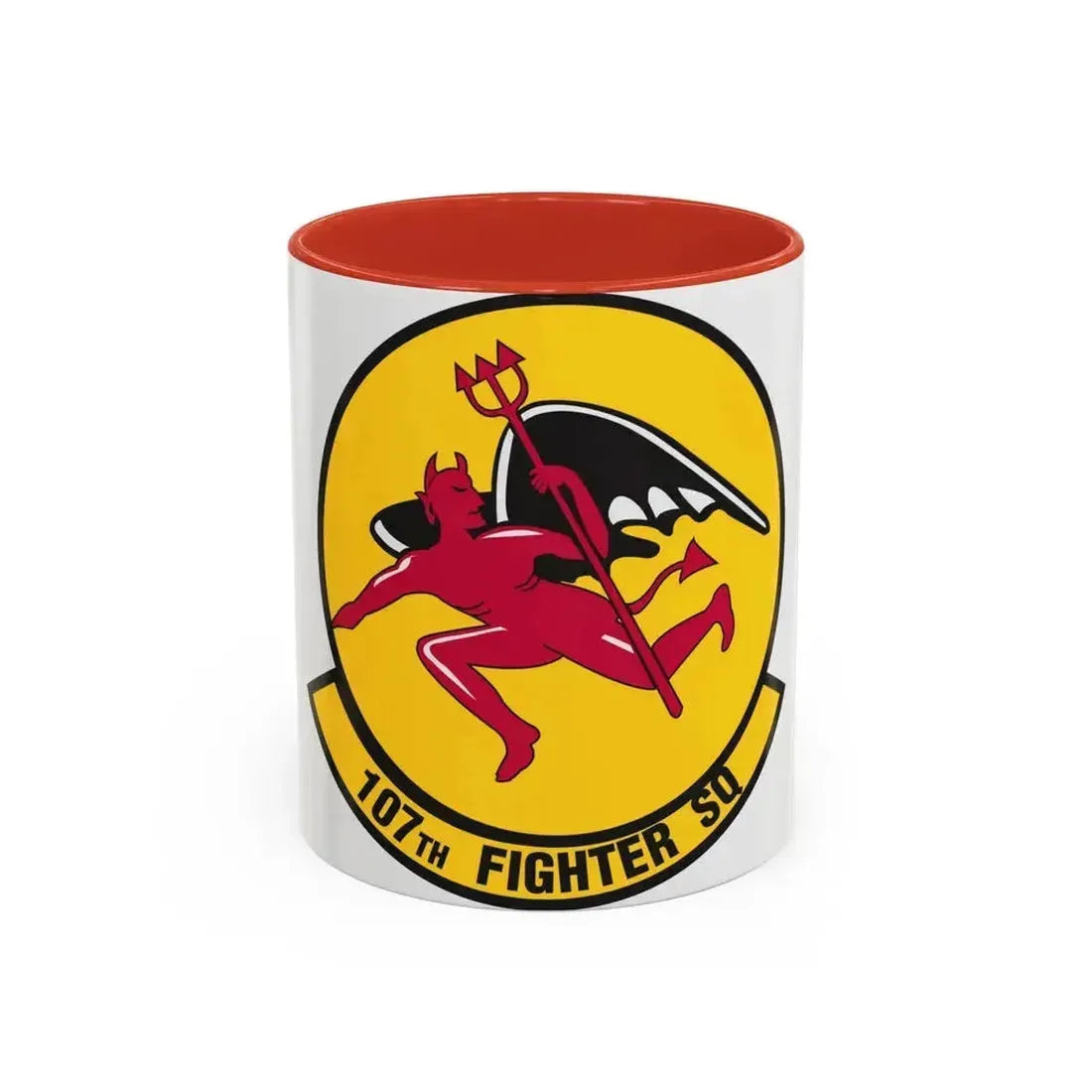 107th Fighter Squadron (U.S. Air Force) Accent Coffee Mug 11oz Red - Go Mug Yourself