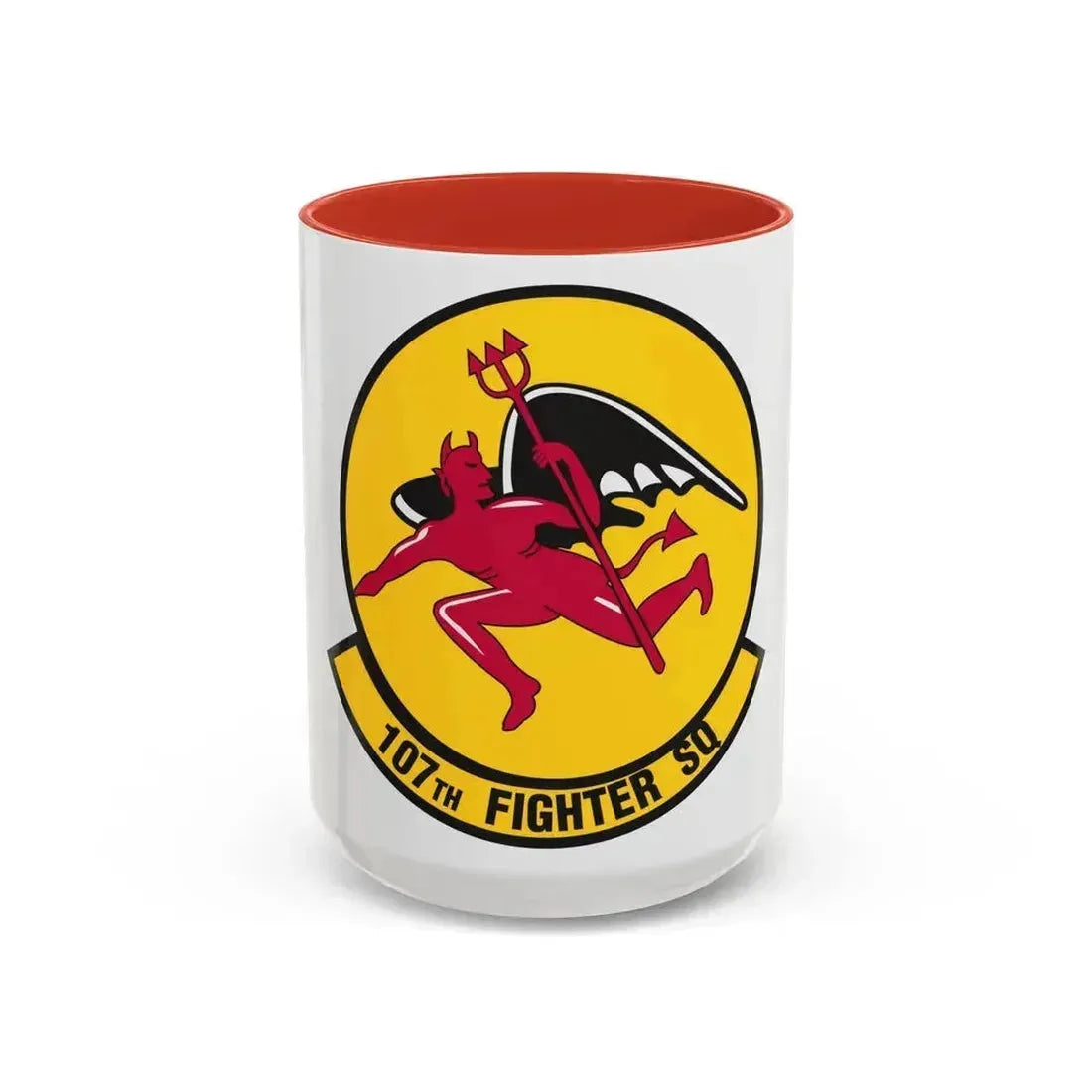 107th Fighter Squadron (U.S. Air Force) Accent Coffee Mug 15oz Red - Go Mug Yourself