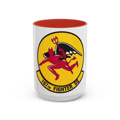 107th Fighter Squadron (U.S. Air Force) Accent Coffee Mug 15oz Red - Go Mug Yourself