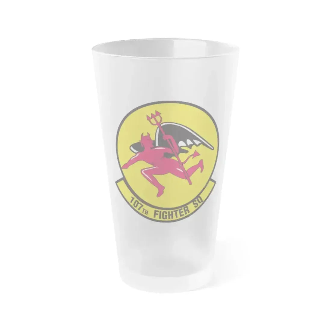 107th Fighter Squadron (U.S. Air Force) Frosted Pint Glass 16oz 16oz Frosted - Go Mug Yourself