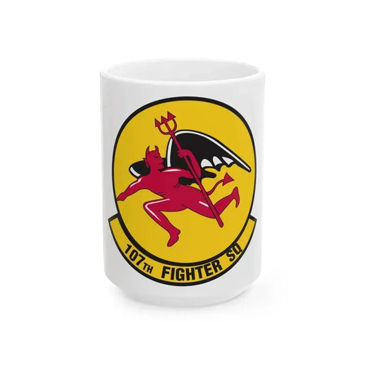 107th Fighter Squadron (U.S. Air Force) White Coffee Mug 15oz - Go Mug Yourself