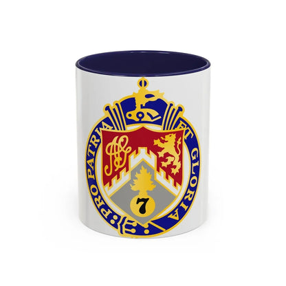 107th Infantry Regiment (U.S. Army) Accent Coffee Mug-11oz-Navy-Go Mug Yourself