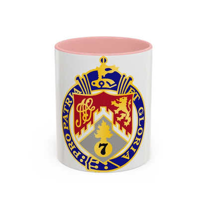 107th Infantry Regiment (U.S. Army) Accent Coffee Mug-11oz-Pink-Go Mug Yourself