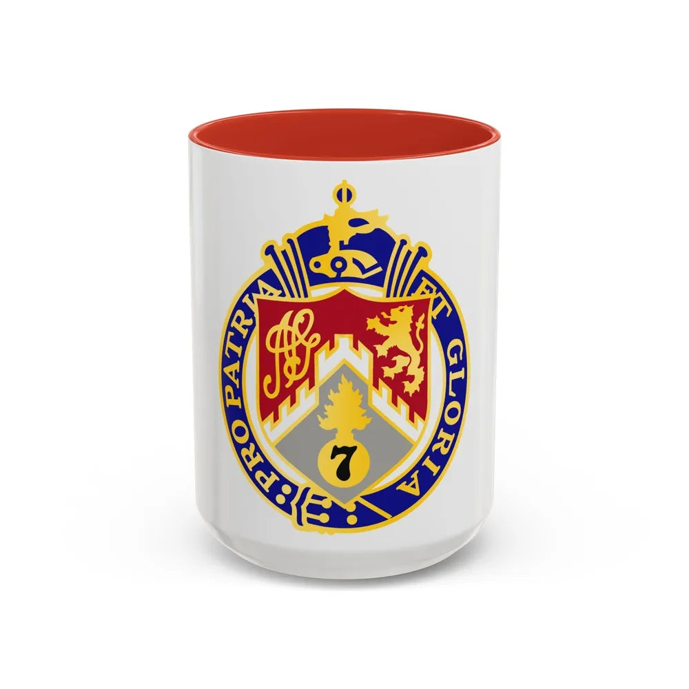 107th Infantry Regiment (U.S. Army) Accent Coffee Mug-15oz-Red-Go Mug Yourself