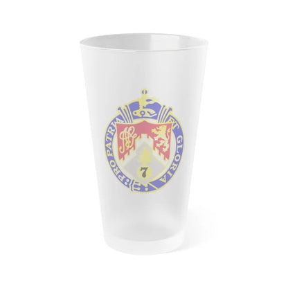 107th Infantry Regiment (U.S. Army) Frosted Pint Glass 16oz-Go Mug Yourself