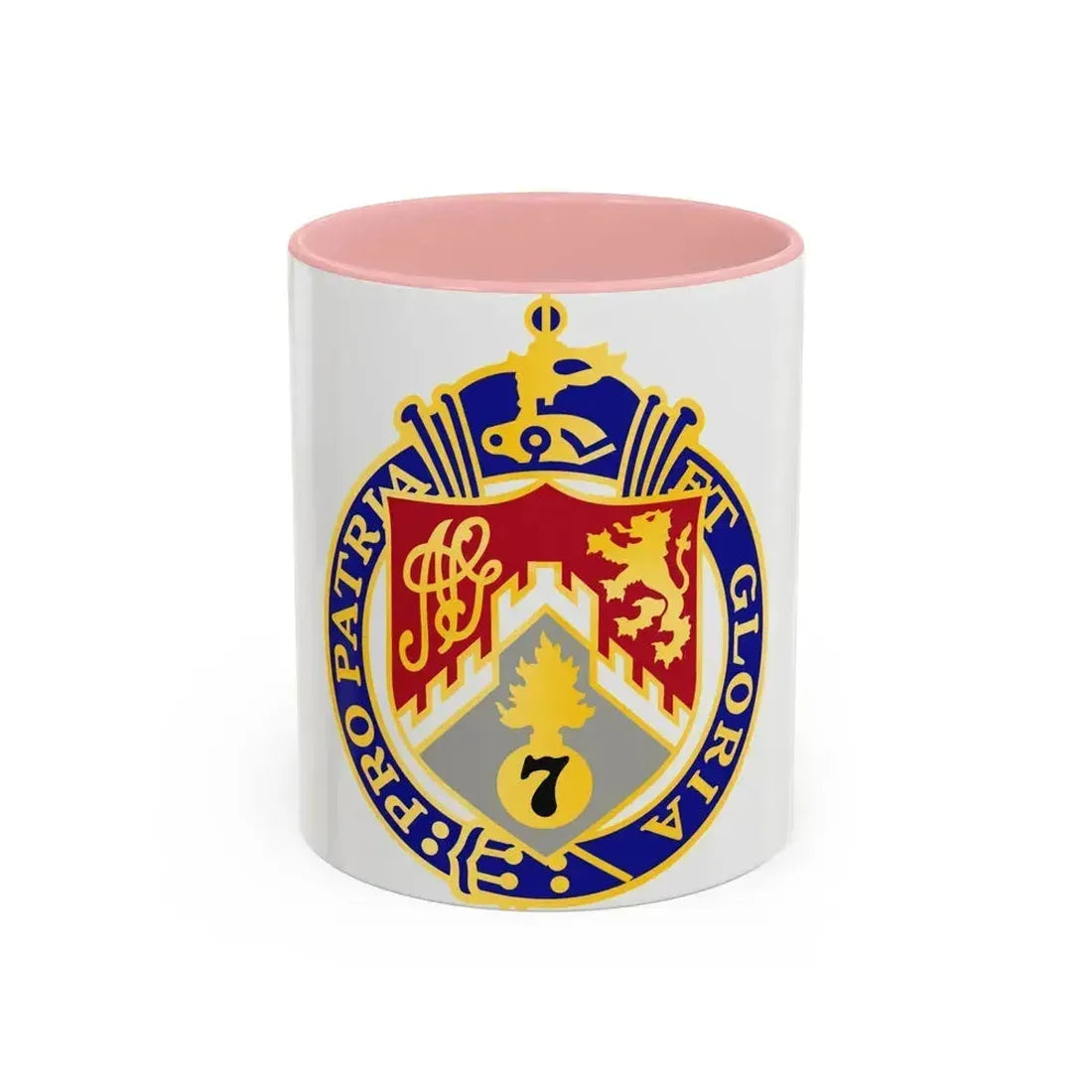 107th Infantry Regiment (U.S. Army) Accent Coffee Mug 11oz Pink - Go Mug Yourself