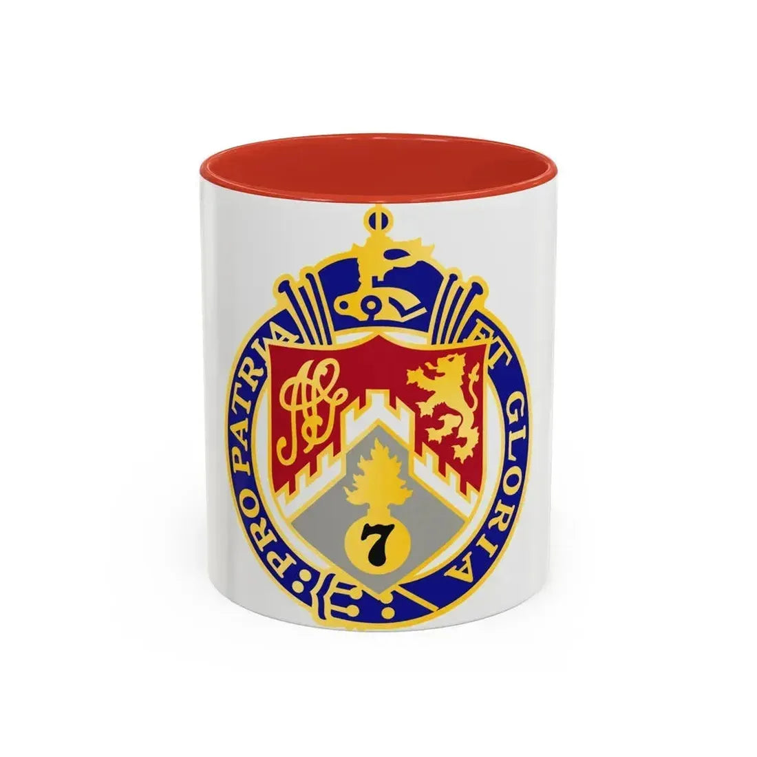 107th Infantry Regiment (U.S. Army) Accent Coffee Mug 11oz Red - Go Mug Yourself