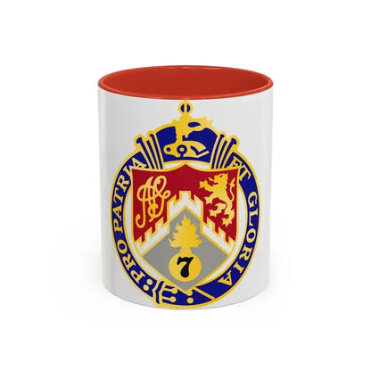 107th Infantry Regiment (U.S. Army) Accent Coffee Mug 11oz Red - Go Mug Yourself
