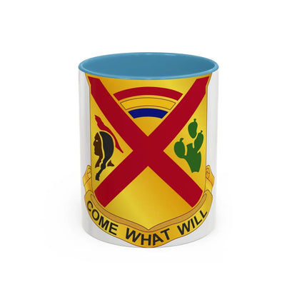 108 Cavalry Regiment (U.S. Army) Accent Coffee Mug-11oz-Light Blue-Go Mug Yourself