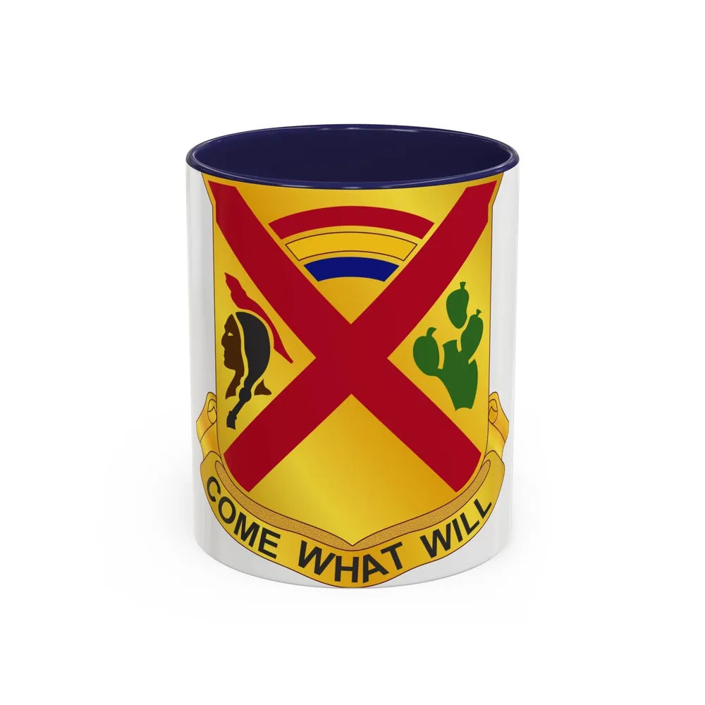 108 Cavalry Regiment (U.S. Army) Accent Coffee Mug-11oz-Navy-Go Mug Yourself