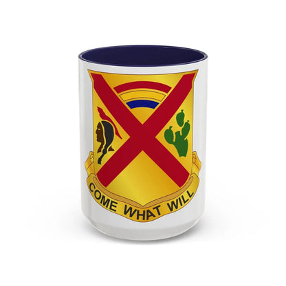 108 Cavalry Regiment (U.S. Army) Accent Coffee Mug-15oz-Navy-Go Mug Yourself