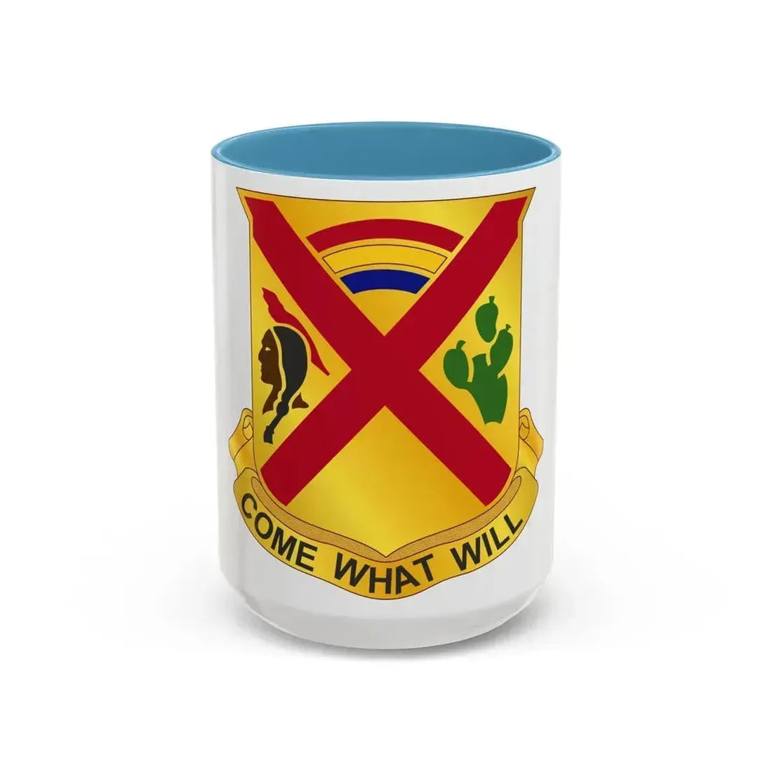 108 Cavalry Regiment (U.S. Army) Accent Coffee Mug 15oz Light Blue - Go Mug Yourself