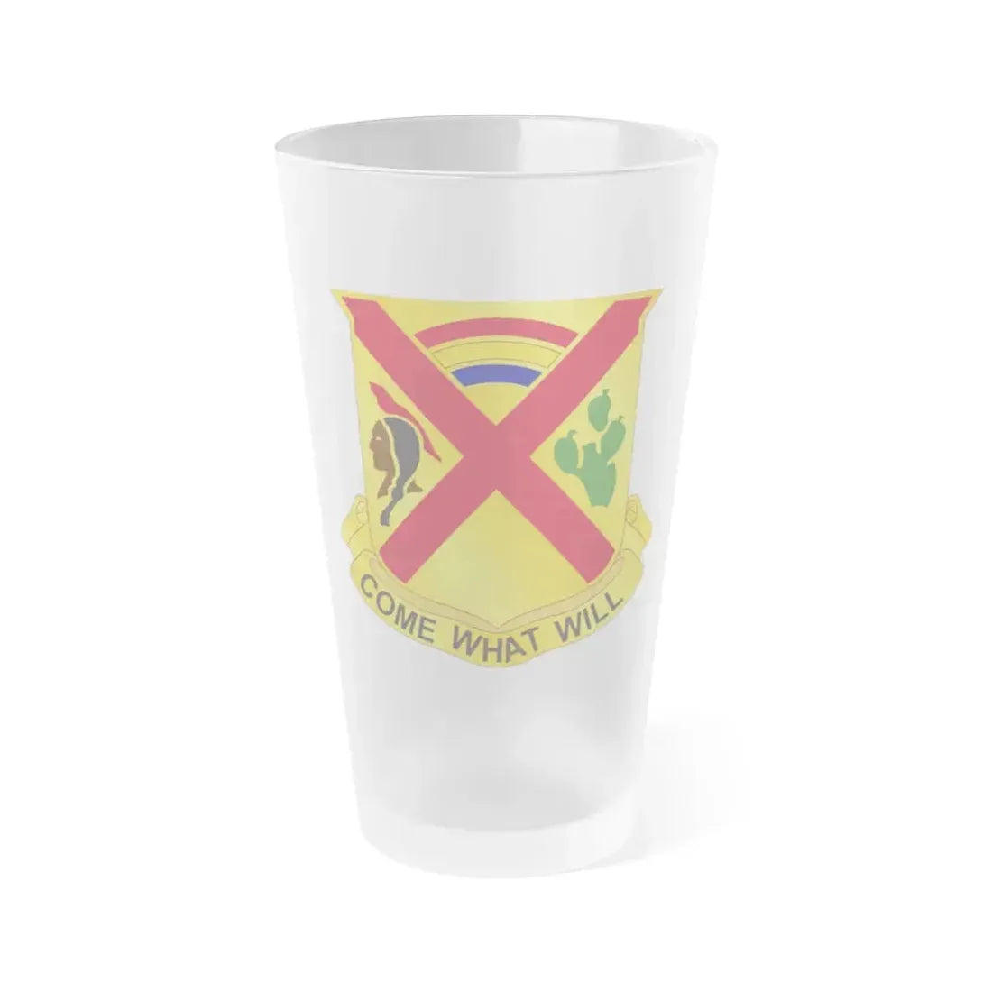 108 Cavalry Regiment (U.S. Army) Frosted Pint Glass 16oz Default Title - Go Mug Yourself