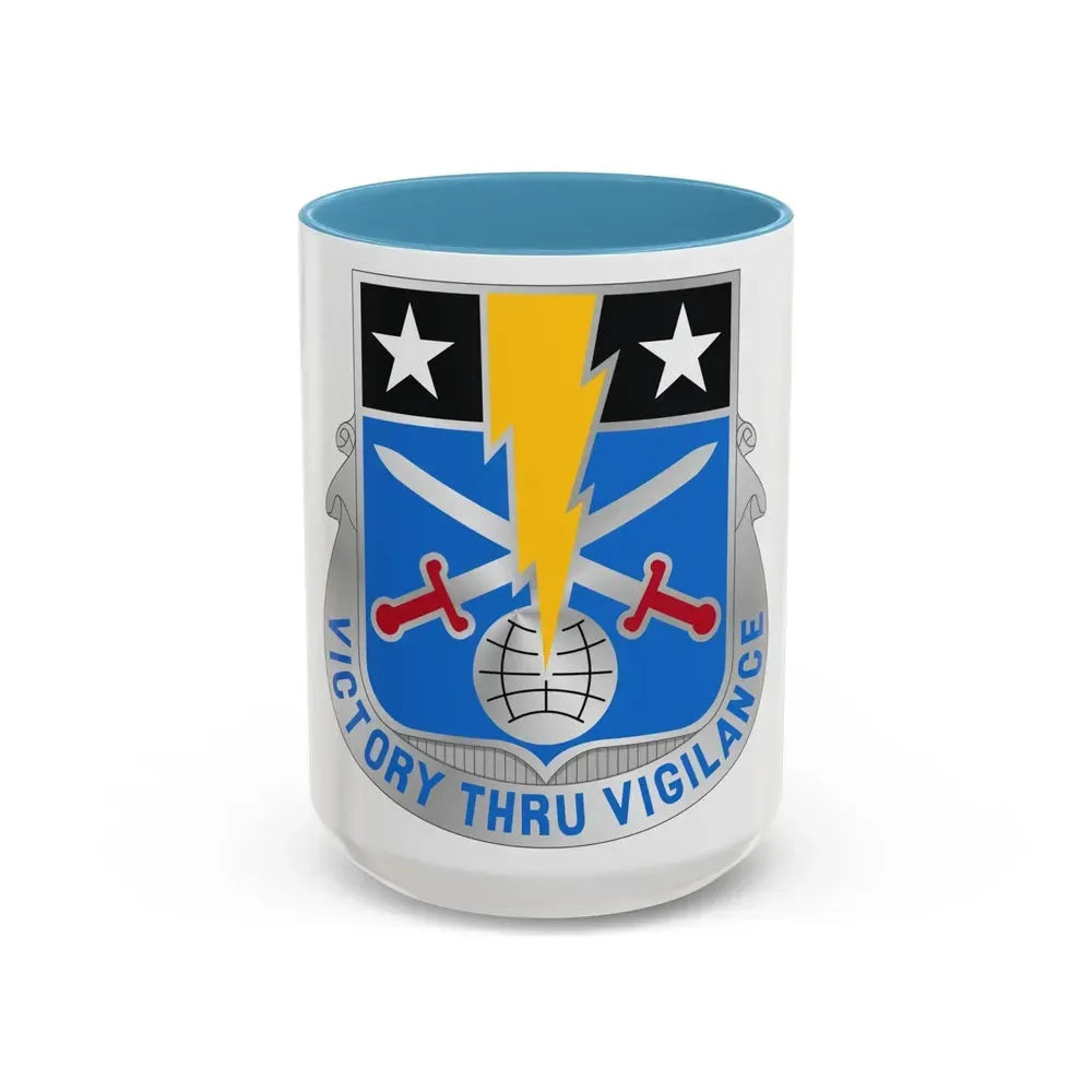 108 Military Intelligence Battalion (U.S. Army) Accent Coffee Mug 15oz Light Blue - Go Mug Yourself