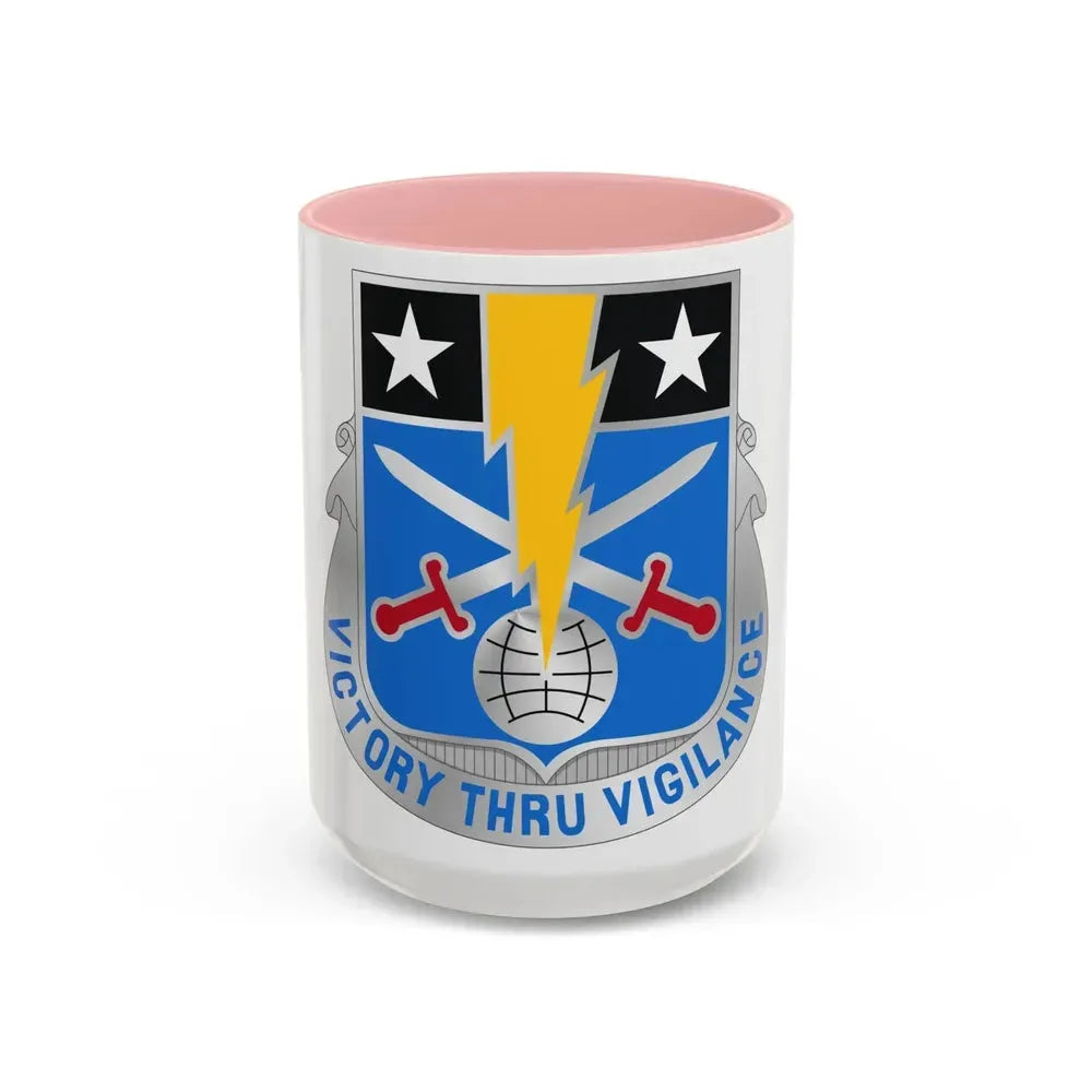 108 Military Intelligence Battalion (U.S. Army) Accent Coffee Mug 15oz Pink - Go Mug Yourself