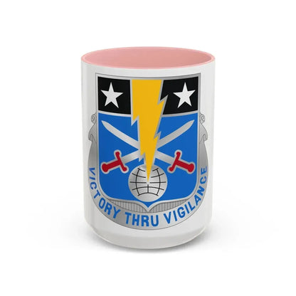 108 Military Intelligence Battalion (U.S. Army) Accent Coffee Mug 15oz Pink - Go Mug Yourself