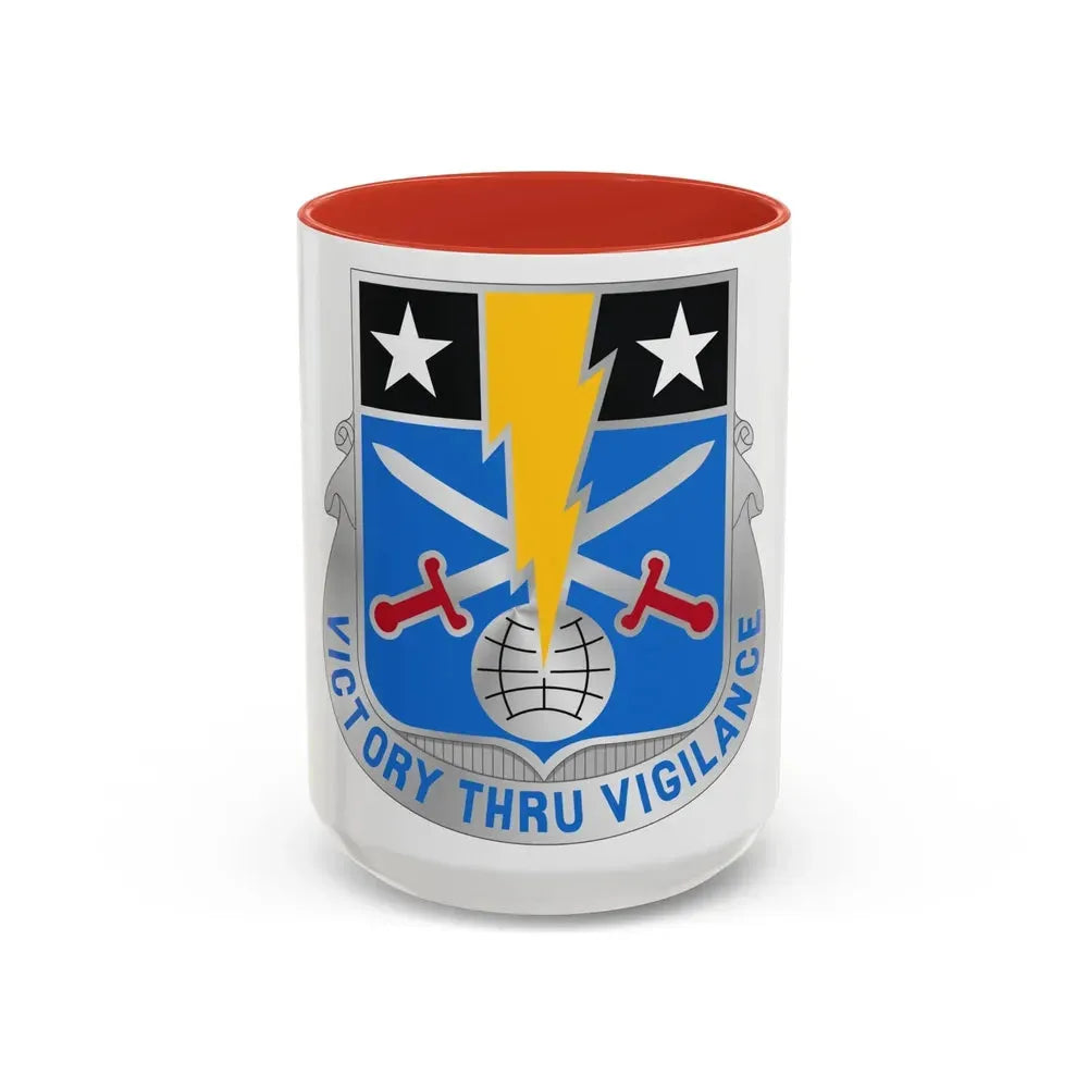 108 Military Intelligence Battalion (U.S. Army) Accent Coffee Mug 15oz Red - Go Mug Yourself