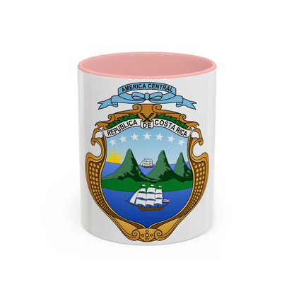 Coat of arms of Costa Rica (1964-1998) - Accent Coffee Mug
