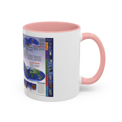 World Map - Physical Earth 2 (1998) (Map) Accent Coffee Mug