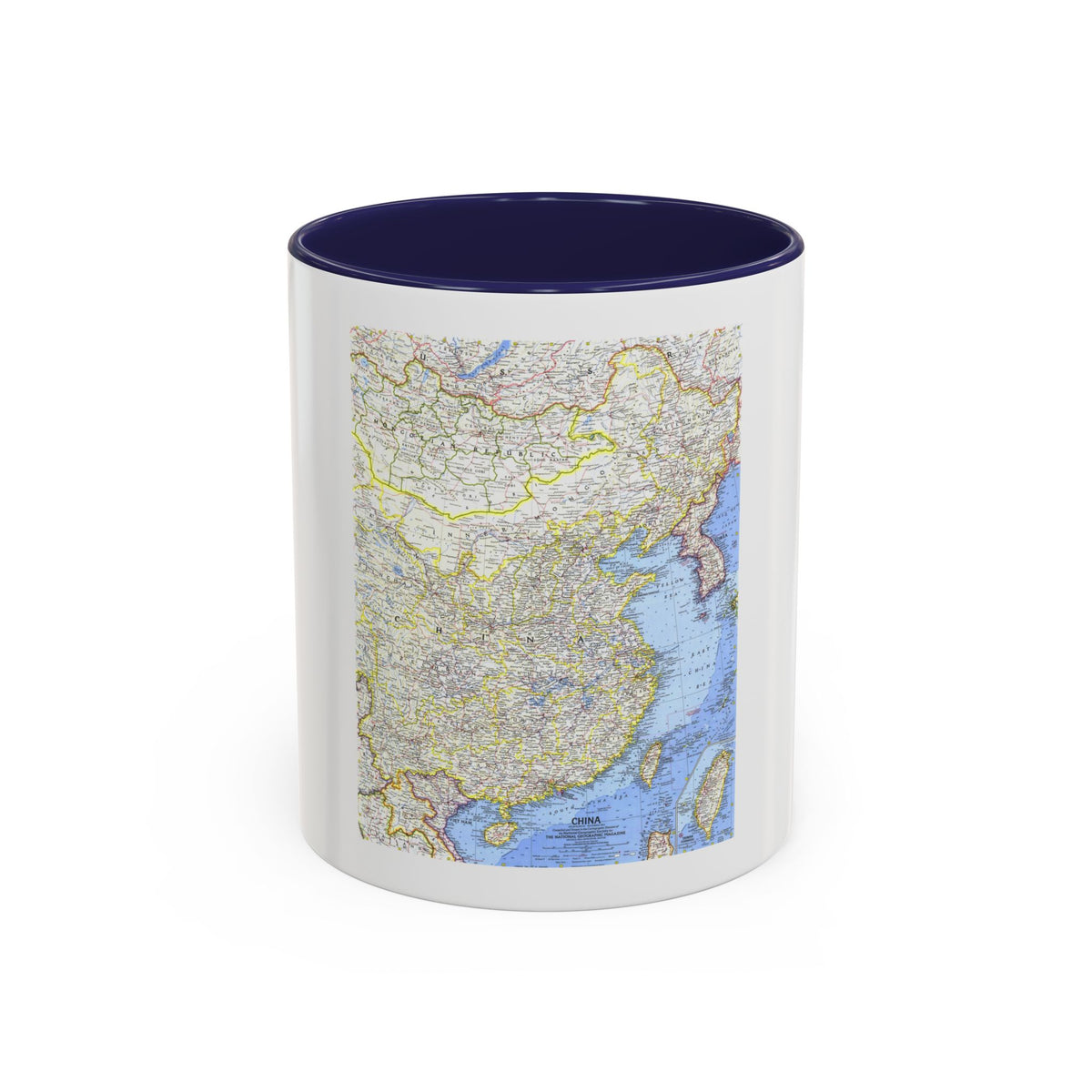 China (1964) (Map) Accent Coffee Mug