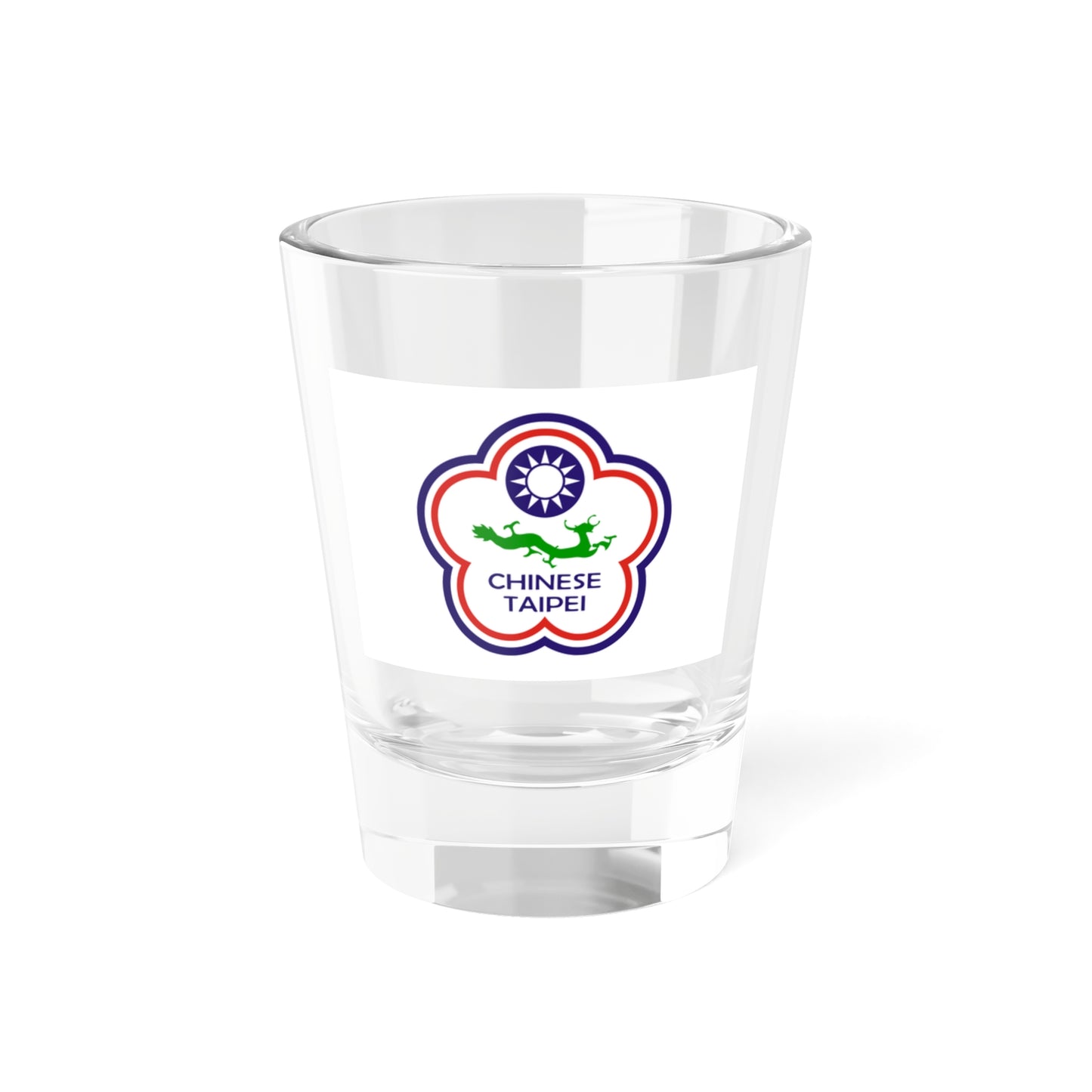 Flag of Chinese Taipei for Deaf 1997-2019 (China) Shot Glass 1.5oz