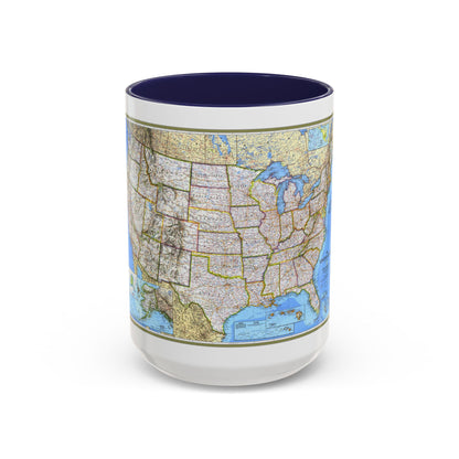 USA - The United States (1993) (Map) Accent Coffee Mug