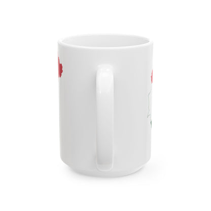 Flag-map of Hungary 1921 (Hungary) White Coffee Mug