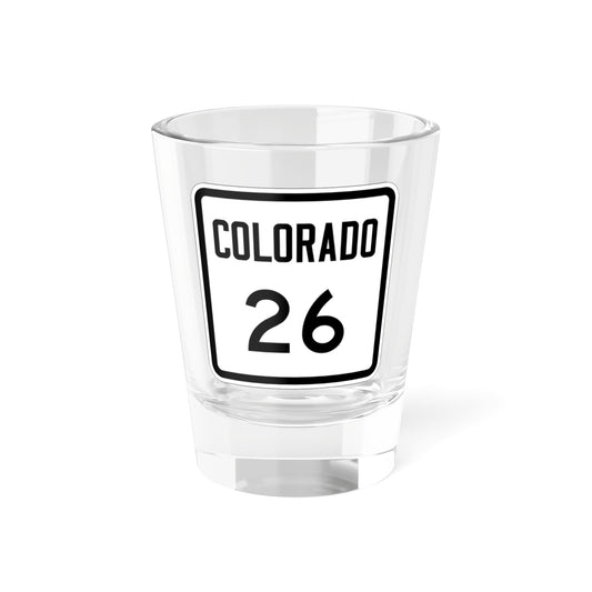 Colorado 26 1946 (Colorado) (Road Sign) Shot Glass 1.5oz-1.5oz-Go Mug Yourself