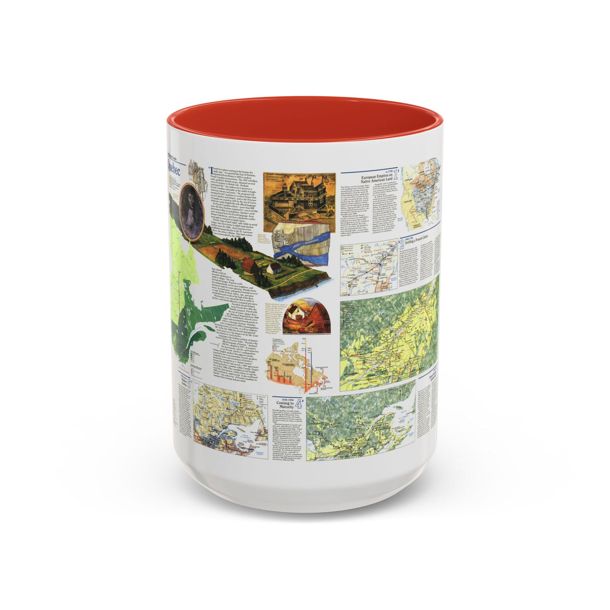 Canada - Quebec 2 (1991) (Map) Accent Coffee Mug
