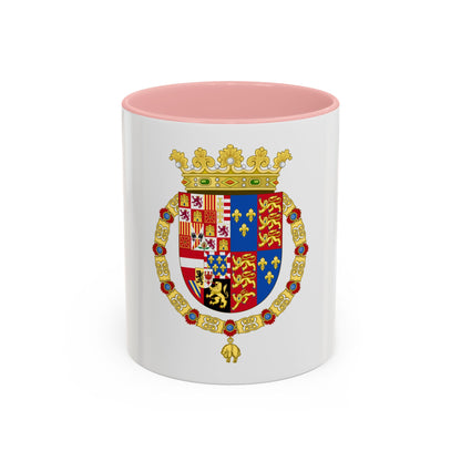 Coat of Arms of Philip II of Spain, English King Consort-Spanish Variant (1556-1558) - Accent Coffee Mug