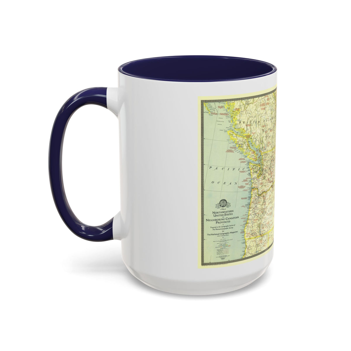 USA - Northwestern (1941) (Map) Accent Coffee Mug