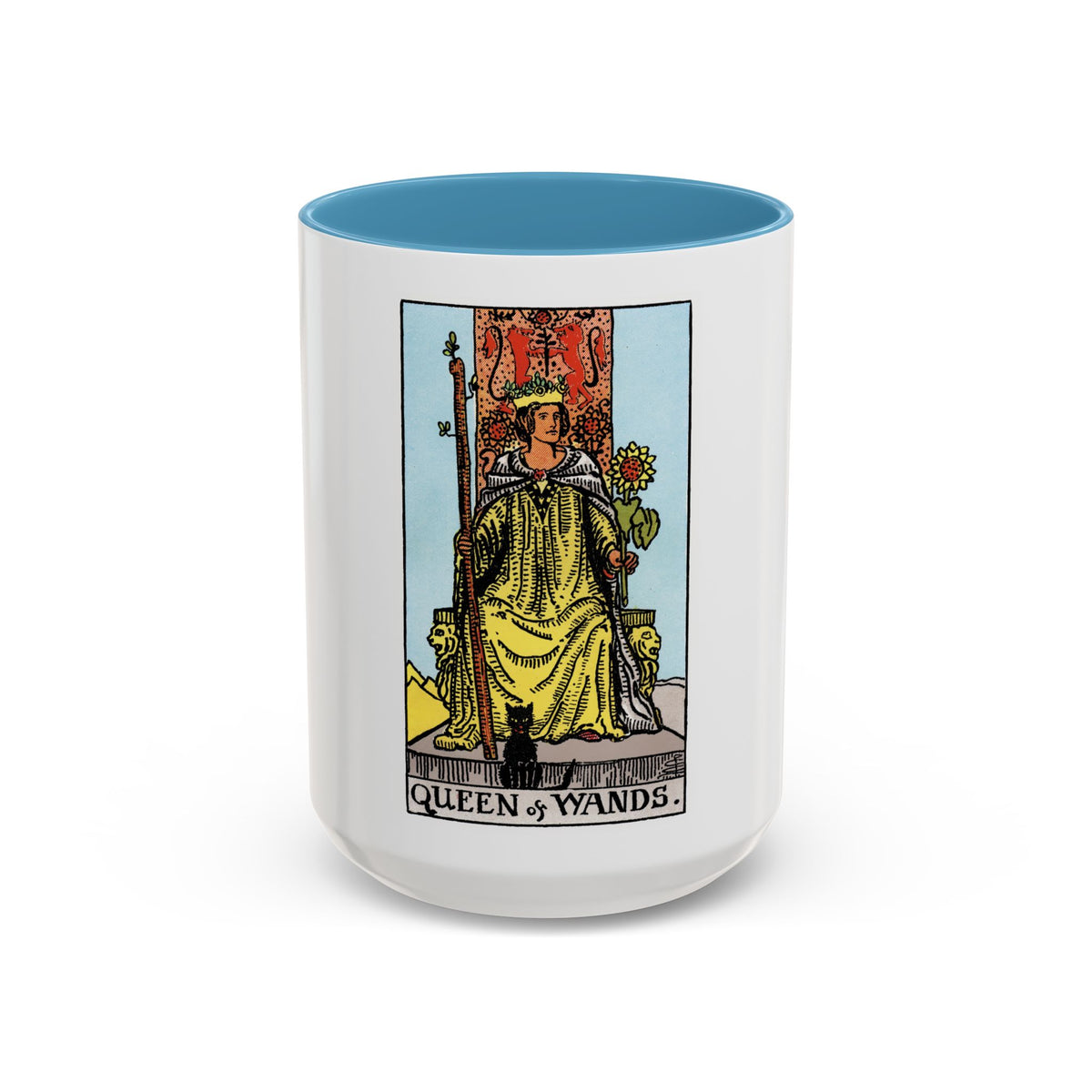 The Queen of Wands (Tarot Card) Accent Coffee Mug