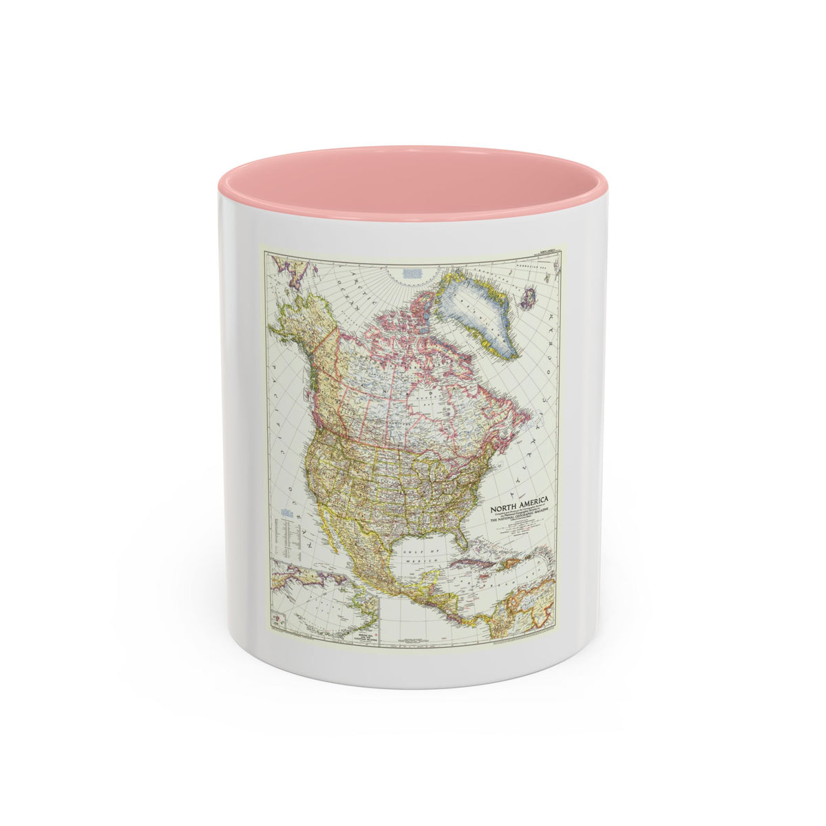 North America (1952) (Map) Accent Coffee Mug