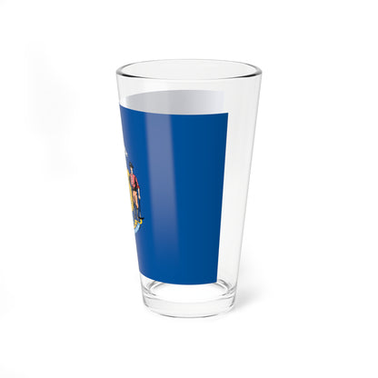 Flag of Wisconsin 1913-1981 unofficial (United States) Pint Glass 16oz