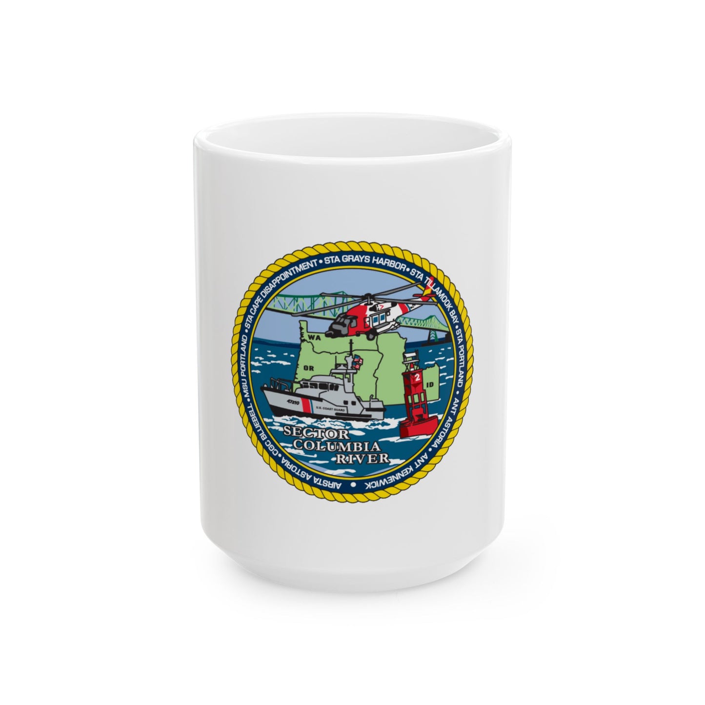 USCGS Columbia River (U.S. Coast Guard) White Coffee Mug